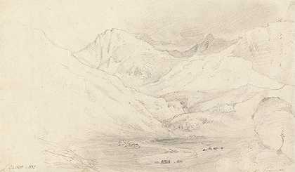 卡纳文郡南特弗兰肯谷`The Valley of Nant Ffrancon, Caernarvonshire (1802) by Joshua Cristall