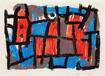 一个晚上的前一个小时`The Hour Before One Night (1940) by Paul Klee