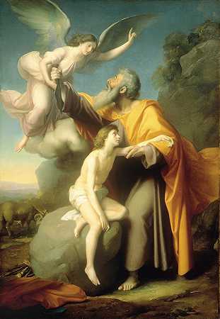 以撒的牺牲`The Sacrifice Of Isaac (1857) by Santiago Rebull