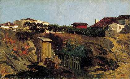 波蒂奇景观`Portici Landscape (1874) by Mariano Fortuny Marsal