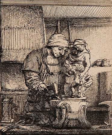 金匠`The goldsmith (1655) by Rembrandt van Rijn