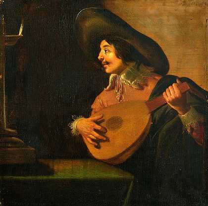 琵琶手`The Lute Player (c. 1630 ~ c. 1640) by Jan Van Bijlert