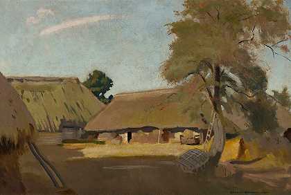 乡村宅基地`Village homestead (1934) by Wacław Bielawski