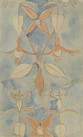 紫红色s`Fuchsias (1874) by Carel Adolph Lion Cachet