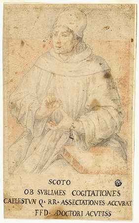 邓斯·斯科特斯。`Duns Scotus (c. 1560) by Federico Zuccaro