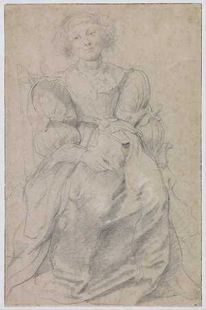 Hélène Fourment肖像`Portrait of Hélène Fourment (circa 1630 ~ 1631) by Peter Paul Rubens
