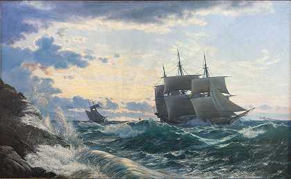 在风暴过后的早晨，所有的船都是自己的`Skibe som morgenen efter en storm klarer landet for sig (1878) by Carl Rasmussen