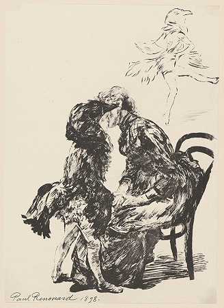 芭蕾舞之前`Avant le Ballet (1898) by Charles Paul Renouard