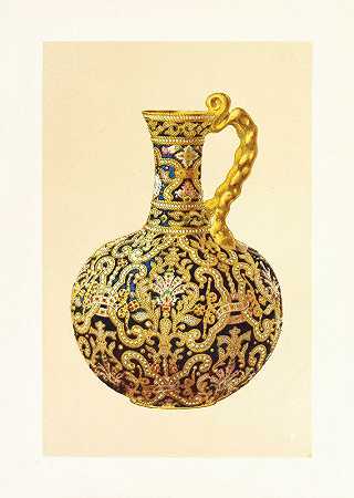 珠宝瓷瓶`Jewelled Bottle in Porcelain (1858) by John Charles Robinson