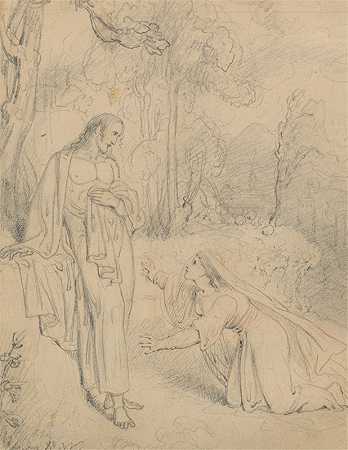 基督向抹大拉的马利亚显现`Christ Appears to Mary Magdalene (before 1836) by Richard Westall