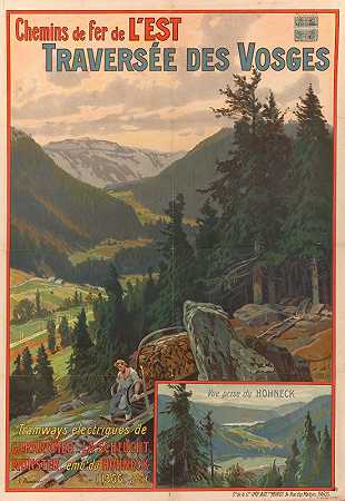 铁路是的。穿越孚日`Chemins de fer de lEst. Traversée des Vosges  (1908) by Georges Daubner