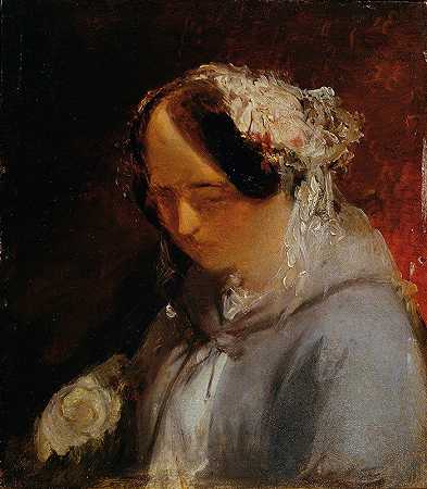 女性肖像`Damenbildnis by Josef Navrátil
