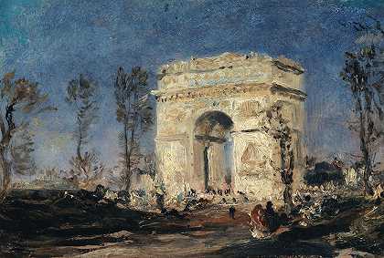 凯旋门星星，第八区。`LArc de Triomphe de lEtoile, 8ème arrondissement. (1821~1905) by Félix Ziem