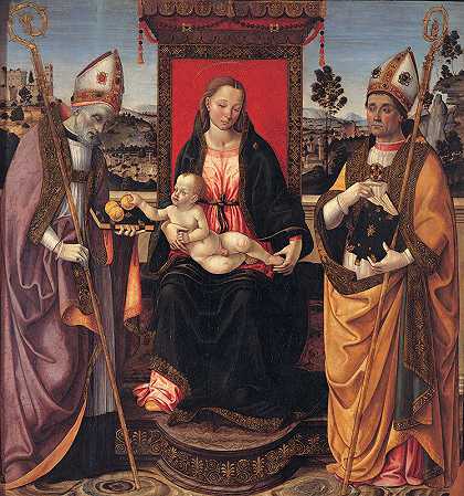 神圣的对话`Holy Conversation (1492 ~ 1493) by Macrino D;alba