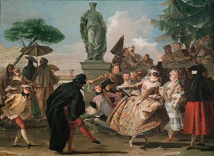 小步舞曲`The Minuet (1756) by Giovanni Domenico Tiepolo