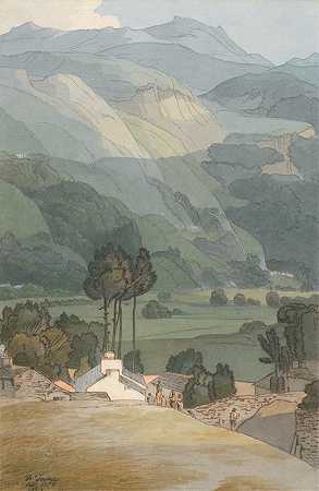 安布尔赛德`Ambleside (1786) by Francis Towne