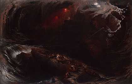 洪水`The Deluge (1834) by John Martin
