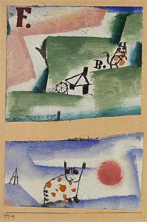 Tomcat草皮`Tomcats Turf (1919) by Paul Klee