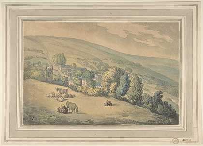 唐兰德，苏塞克斯`Downlands, Sussex (1780–1827) by Thomas Rowlandson