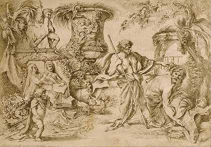临时机场`Temporalis Aeternitas (1655) by Giovanni Benedetto Castiglione