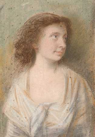 玛丽·玛格达琳·贝克尔画像`Portræt af Maria Magdalene Becker (1689 – 1789) by Jens Juel
