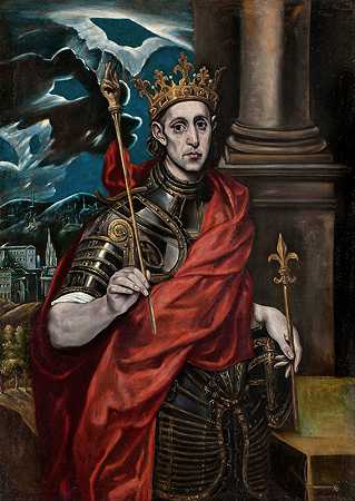 圣路易斯，法国国王`St Louis, King of France (1615~1630) by Workshop of El Greco