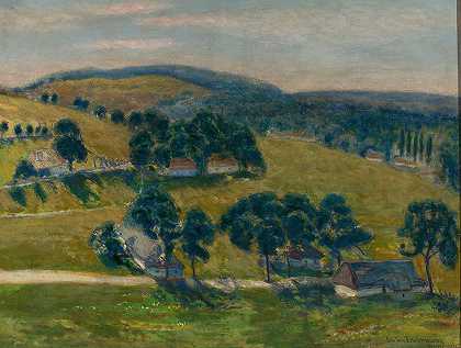 来自泰尼克的风景`Landscape from Tyniec (1910) by Stefan Filipkiewicz