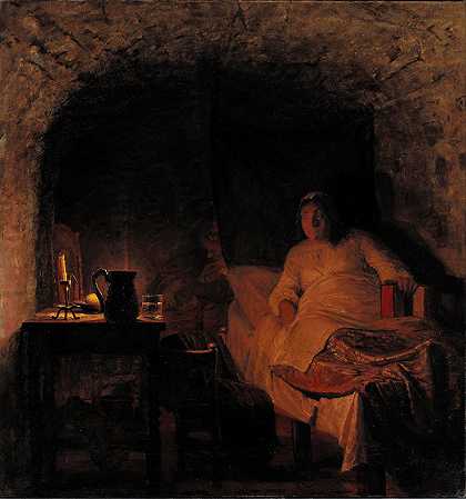 莱昂诺拉·克里斯蒂娜入狱`Leonora Christina in prison (1875) by Kristian Zahrtmann