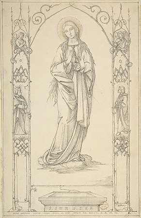 圣母升天`Assumption of the Virgin (1842) by Monogrammist NL
