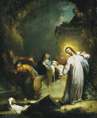 拉撒路复活`The Raising of Lazarus (ca. 1750 – 1765) by Johann Georg Trautmann