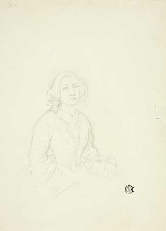 女性肖像`Portrait of Woman by Elizabeth Murray