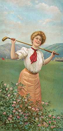 高尔夫女子`Golf woman (1908)