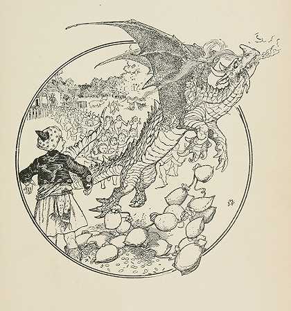 龙惊慌了`The Dragon alarmed (1906) by Henry Justice Ford