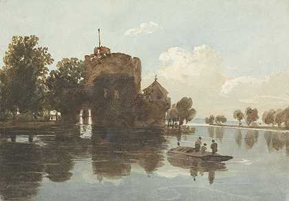 水边的城堡`A Castle at the Waterside by John Varley