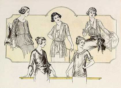与新连衣裙一样，春装上衣也以线条简单为目标`The spring blouse, like the new frock, makes ease of line its objective (1920)
