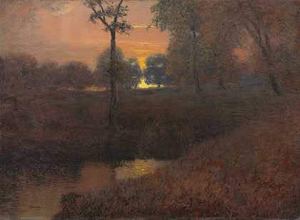 傍晚`Evening (before 1919) by Hugh Huntington Howard