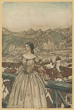 贝塔尔德`Bertalda (1912) by Arthur Rackham