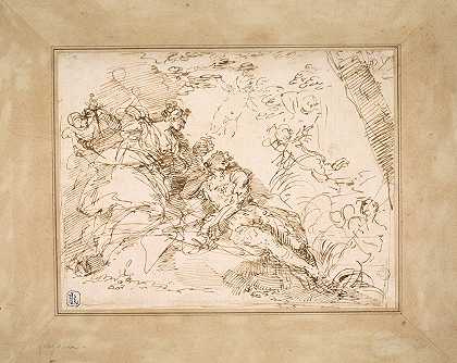 雷那多和亚美达`Rinaldo and Armida (c. 1693) by Donato Creti