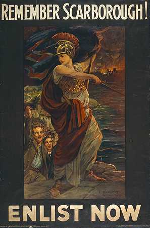 记住斯卡伯勒！现在入伍`Remember Scarborough! Enlist now (1914) by Edith Kemp-Welch