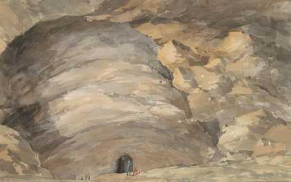 圣玛丽亚卡佩拉洞穴外部`Exterieur van grot Santa Maria Capella (1778) by Abraham-Louis-Rodolphe Ducros