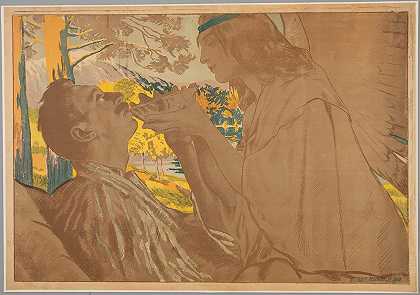 天使抱着一个人`Anioł pojący mężczyznę (1905)