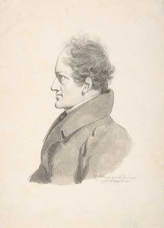 阿洛伊斯·塞内费尔德肖像`Portrait of Alois Senefelder (1805–73) by Franz Xaver Winterhalter