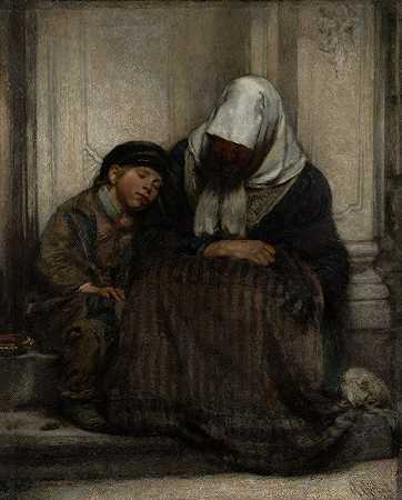 穷人`Poor People (1858) by Angilbert Göbel