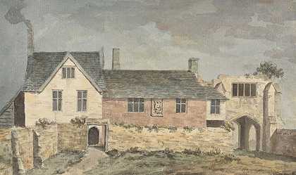 萨默塞特陶顿城堡门内`Inside of Castle Gate, Taunton, Somerset (1752) by John Inigo Richards