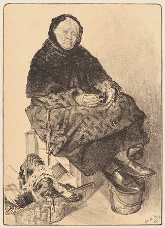 鞋带商`Marchande de Lacets (1897) by Louis Malteste