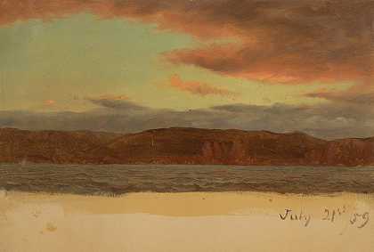 劳巴多或纽芬兰海岸`Laborador or Newfoundland coast (July 1859) by Frederic Edwin Church