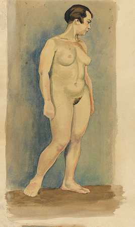 女裸体V`weiblicher Akt V (ca. 1926) by Karl Wiener