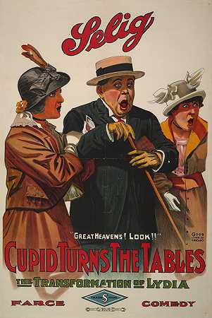 丘比特扭转局面`Cupid turns the tables (1914) by Goes Litho. Co.