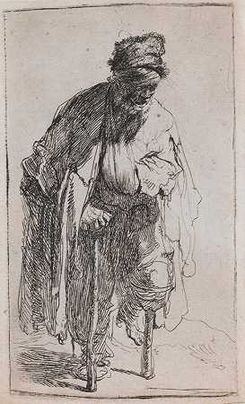 木腿乞丐`The Beggar with a Wooden Leg (c.1630) by Rembrandt van Rijn