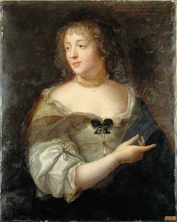 Marie de Rabutin Chantal肖像，塞维涅侯爵夫人（1626-1696），d在克劳德·莱斐伏尔的画像之后`Portrait de Marie de Rabutin~Chantal, marquise de Sévigné (1626~1696), daprès le portrait de Claude Lefébvre (1898) by Basile Lemeunier